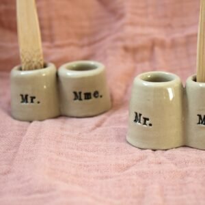 Double porte brosse à dents Mr. & Mme.