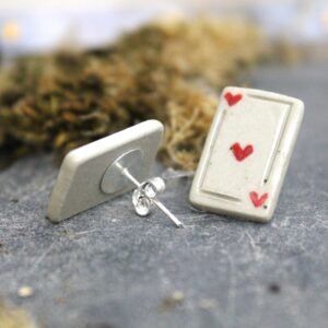 Boucle d'oreille As de cœur