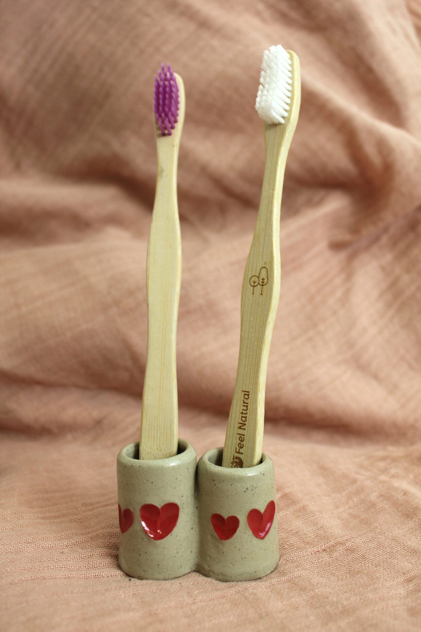 Double porte brosse à dents Coeur – Image 3