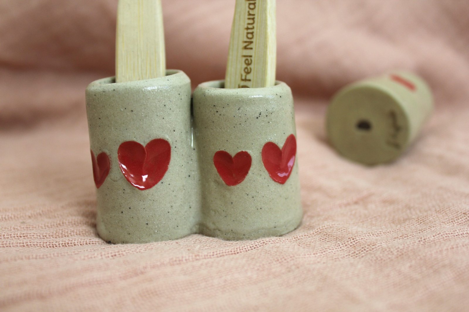 Double porte brosse à dents Coeur – Image 2